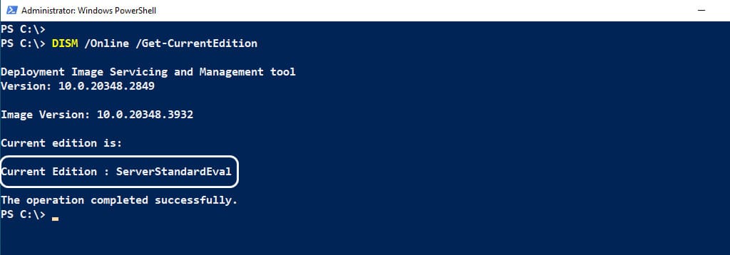 Find the Windows Server edition (2)