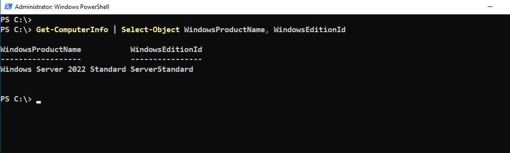 Verify the Windows Server edition