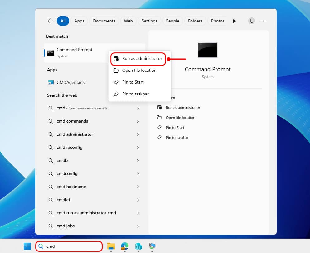 Command Prompt (CMD) on Windows as Administrator