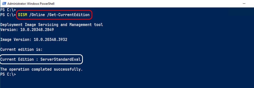 Find the Windows Server edition (2)